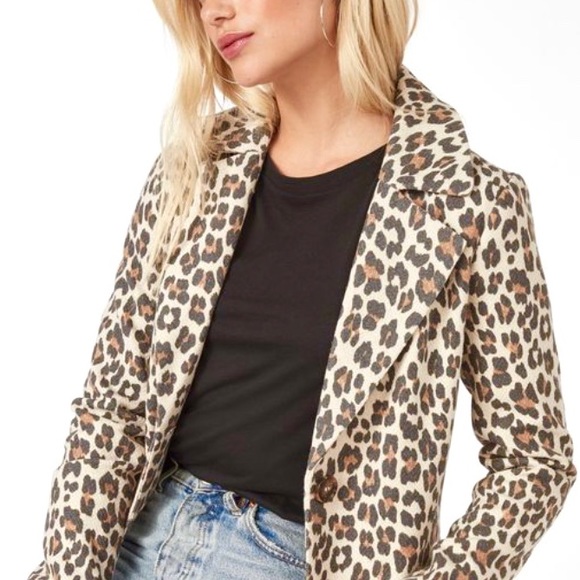 With TAGs Animal Print Single Breasted COAT Jacket - Picture 5 of 5